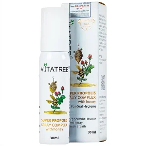 Xịt họng Vitatree Super Propolis Spray Complex With Honey B.pure giảm đau rát cổ họng do viêm họng