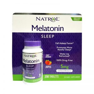 KẸO NGẬM DỄ NGỦ MELATONIN SLEEP 5MG HƯƠNG DÂU