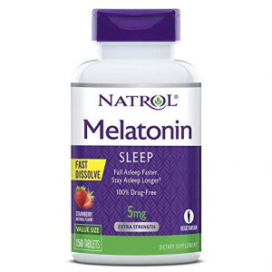 KẸO NGẬM DỄ NGỦ MELATONIN SLEEP 5MG HƯƠNG DÂU