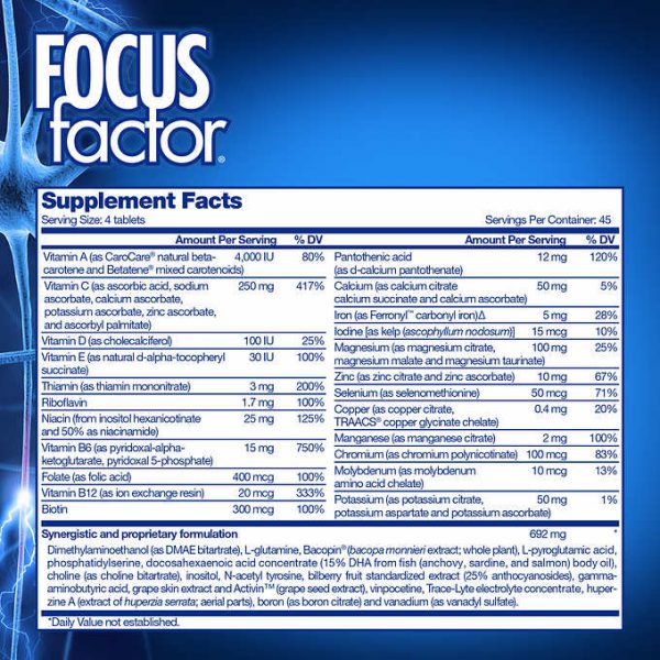 FOCUS FACTOR - THUỐC HỖ TRỢ TRÍ NHỚ HÀNG ĐẦU CỦA MỸ